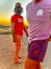 Load image into Gallery viewer, The Sungodz "World" custom printed Jam Pant in Tangerine.