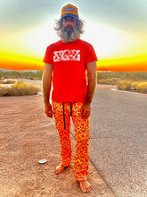 Load image into Gallery viewer, The Sungodz "World" custom printed Jam Pant in Tangerine.