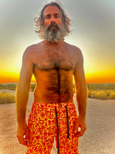 Load image into Gallery viewer, The Sungodz "World" custom printed Jam Pant in Tangerine.
