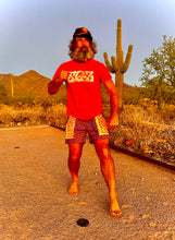 Load image into Gallery viewer, The Sungodz "World" Walkshort - in Two-Tone, Amalfi Blue with Tangerine Pockets.