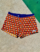 Load image into Gallery viewer, The Sungodz Pool Swim Short, in Geometric print.