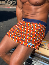 Load image into Gallery viewer, The Sungodz Pool Swim Short, in Geometric print.