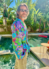 Load image into Gallery viewer, The Sungodz Kimono Smokin' Jacket - in the Mar'Meadow Green Colorway.