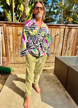 Load image into Gallery viewer, The Sungodz Kimono Smokin' Jacket - in Zebra Colorway.