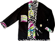 Load image into Gallery viewer, The Sungodz Kimono Smokin' Jacket - in Zebra Colorway.