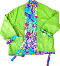 Load image into Gallery viewer, The Sungodz Kimono Smokin' Jacket - in the Mar'Meadow Green Colorway.