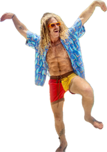Load image into Gallery viewer, The Sungodz Summer 25 Surf Trunk - in Fiesta Red on Yellow - Made in Italy!!