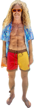 Load image into Gallery viewer, The Sungodz Summer 25 Surf Trunk - in Fiesta Red on Yellow - Made in Italy!!