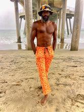 Load image into Gallery viewer, The Sungodz "World" custom printed Jam Pant in Tangerine.