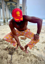 Load image into Gallery viewer, The New custom printed, Sungodz "World" Jam Pant in the Beachcomber brown colorway.