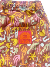 Load image into Gallery viewer, The New custom printed, Sungodz "World" Jam Pant in the Beachcomber brown colorway.