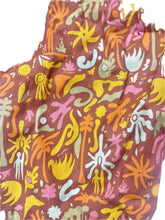 Load image into Gallery viewer, The New custom printed, Sungodz "World" Jam Pant in the Beachcomber brown colorway.