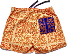 Load image into Gallery viewer, The Sungodz "World" Walkshort - in Two-Tone, Tangerine with Amalfi Blue Pockets.