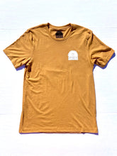 Load image into Gallery viewer, Sungodz 'Try Slow' unisex T-shirt in Toast Tan.