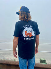 Load image into Gallery viewer, Sungodz 'Try Slow' unisex T-shirt in Vintage Black