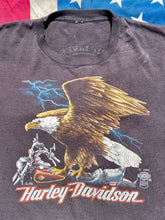 Load image into Gallery viewer, Vintage Harley Davidson T-shirt. American Eagle classic design. Original 1985 print. Fits like Medium to Large