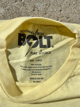 Load image into Gallery viewer, Yellow Lighting Bolt tee in Size Large