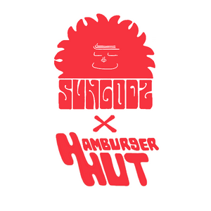 The Sungodz x Hamburger Hut, "Surfing Burger" 3/4 sleeve raglan shirt