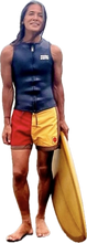 Load image into Gallery viewer, The Sungodz Summer 25 Surf Trunk - in Fiesta Red on Yellow - Made in Italy!!
