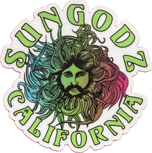 Load image into Gallery viewer, Sungodz SeaGod 4" inch clear back sticker, green
