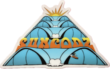 Load image into Gallery viewer, Sungodz Stacked Waves sticker , 5 inch clear back sticker
