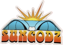 Load image into Gallery viewer, Sungodz Wave sticker, 5 inch clear back sticker
