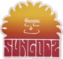 Load image into Gallery viewer, Sungodz Fiesta Sun 5 inch clear back sticker
