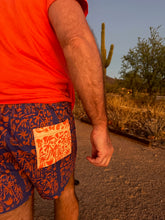 Load image into Gallery viewer, The Sungodz &quot;World&quot; Walkshort - in Two-Tone, Amalfi Blue with Tangerine Pockets.
