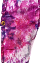 Load image into Gallery viewer, Purple Haze Tie Dye Pants in 100 % Organic Italian Cotton, Size Large 32&quot;-34&quot;
