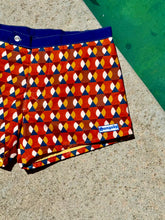 Load image into Gallery viewer, The Sungodz Pool Swim Short, in Geometric print.
