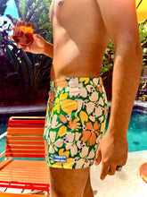Load image into Gallery viewer, The Sungodz Pool Swim Short in Green Floral.

