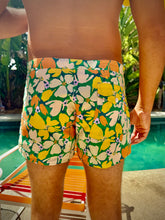Load image into Gallery viewer, The Sungodz Pool Swim Short in Green Floral.
