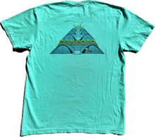 Load image into Gallery viewer, The Sungodz "Burt Stackerach" Wave Tee in Sea Green.
