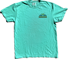 Load image into Gallery viewer, The Sungodz "Burt Stackerach" Wave Tee in Sea Green.
