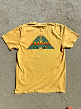 Load image into Gallery viewer, The Sungodz "Burt Stackerach" Wave Tee in Mustard Yellow.
