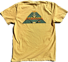 Load image into Gallery viewer, The Sungodz "Burt Stackerach" Wave Tee in Mustard Yellow.
