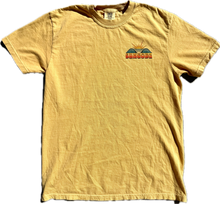 Load image into Gallery viewer, The Sungodz "Burt Stackerach" Wave Tee in Mustard Yellow.
