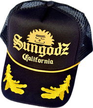 Load image into Gallery viewer, Sungodz Coronafornia Captain's hat in Black
