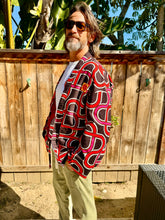 Load image into Gallery viewer, The Sungodz Kimono Smokin' Jacket - in the Shogun Red Colorway.
