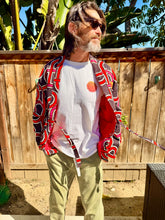 Load image into Gallery viewer, The Sungodz Kimono Smokin' Jacket - in the Shogun Red Colorway.
