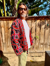 Load image into Gallery viewer, The Sungodz Kimono Smokin' Jacket - in the Shogun Red Colorway.
