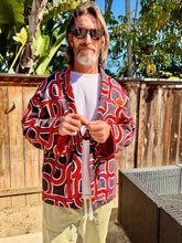 Load image into Gallery viewer, The Sungodz Kimono Smokin' Jacket - in the Shogun Red Colorway.
