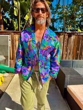 Load image into Gallery viewer, The Sungodz Kimono Smokin' Jacket - in the Mar'Meadow Green Colorway.
