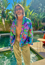 Load image into Gallery viewer, The Sungodz Kimono Smokin' Jacket - in the Mar'Meadow Green Colorway.
