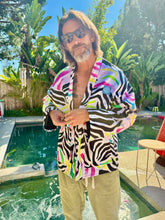 Load image into Gallery viewer, The Sungodz Kimono Smokin' Jacket - in Zebra Colorway.
