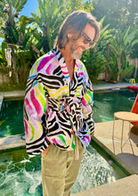 Load image into Gallery viewer, The Sungodz Kimono Smokin' Jacket - in Zebra Colorway.
