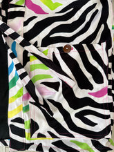 Load image into Gallery viewer, The Sungodz Kimono Smokin' Jacket - in Zebra Colorway.
