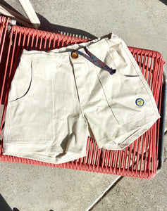 Sungodz Summer 2025 White Walkshort in 100% Organic Italian Cotton.