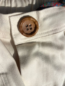 Sungodz Summer 2025 White Walkshort in 100% Organic Italian Cotton.