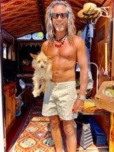Load image into Gallery viewer, Sungodz Summer 2025 White Walkshort in 100% Organic Italian Cotton.
